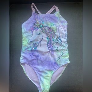Girls Unicorn Bathing Suit